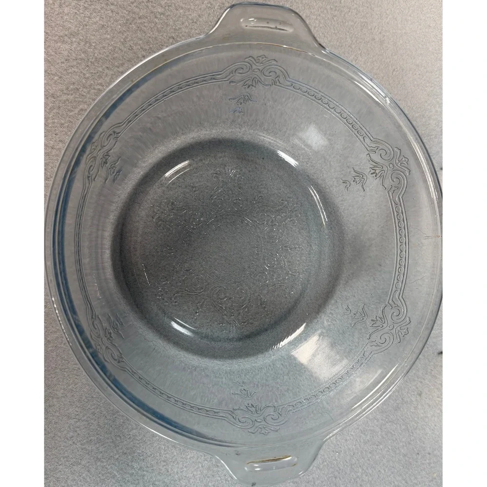 Fire-King‎ Philbe Sapphire Blue Glass Round Casserole Dish Vintage Ovenware